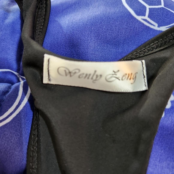 WENLY ZENG 2PC SWEATSUIT BLACK CROP TOP FLORAL PRINT  BOTTOM SIZE SMALL - Picture 12 of 13